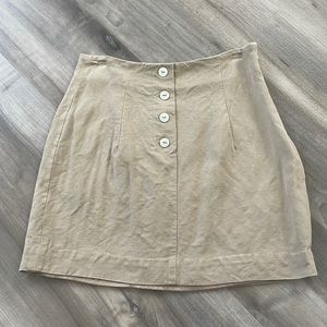 & other stories tan button mini skirt